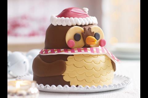 Ollie the owl Christmas cake